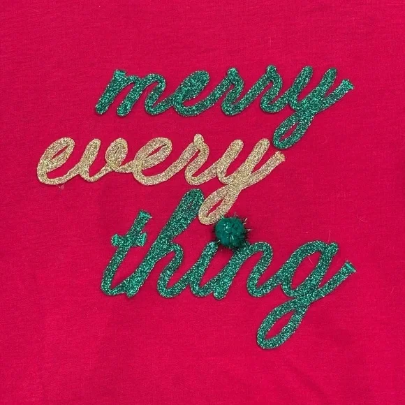 Girl’s Merry Everything Christmas Holiday Tulle Long Sleeve Dress Size 6/6X NWT - Picture 4 of 9